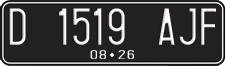 License plate of Indonesia, Regular plates