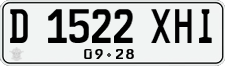 License plate of Indonesia, Regular plates