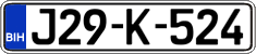 License plate of Bosnia and Herzegovina, Regular plates