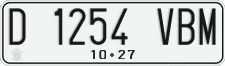 License plate of Indonesia, Regular plates