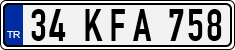 License plate of Turkey, Regular plates