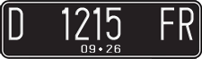 License plate of Indonesia, Regular plates
