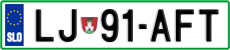 License plate of Slovenia, Cars