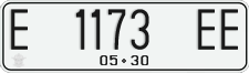License plate of Indonesia, Regular plates