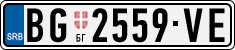 License plate of Serbia, Cars