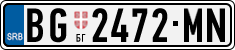 License plate of Serbia, Cars