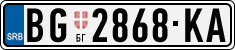 License plate of Serbia, Cars