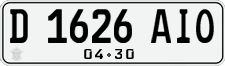 License plate of Indonesia, Regular plates