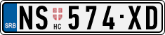 License plate of Serbia, Cars