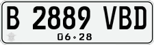License plate of Indonesia, Regular plates