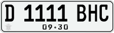 License plate of Indonesia, Regular plates