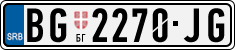 License plate of Serbia, Cars