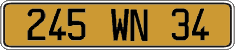 French license plate, FNI