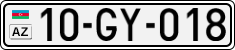 License plate of Azerbaijan, Cars