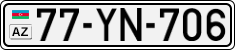 License plate of Azerbaijan, Cars