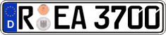 German license plate, Regular plates