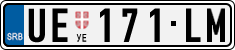 License plate of Serbia, Cars