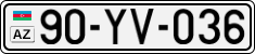 License plate of Azerbaijan, Cars