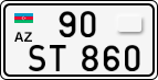 License plate of Azerbaijan, Cars