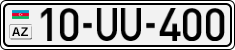 License plate of Azerbaijan, Cars