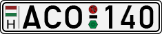 license plates of Hungary, Cars (1990)