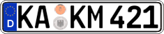 German license plate, Regular plates
