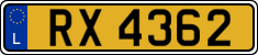 License plate of Luxembourg, 2003 year system