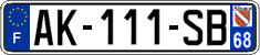 French license plate, SIV (ordinary)