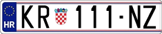 License plate of Croatia, Regular plates