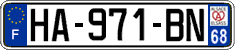 French license plate, SIV (ordinary)