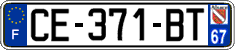 French license plate, SIV (ordinary)