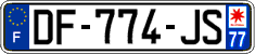 French license plate, SIV (ordinary)