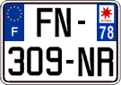 French license plate, SIV (ordinary)