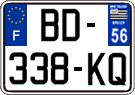 French license plate, SIV (ordinary)
