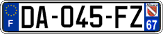 French license plate, SIV (ordinary)
