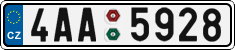 License plate of the Czech Republic, Cars (2001)