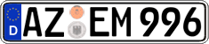 German license plate, Regular plates