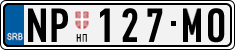 License plate of Serbia, Cars