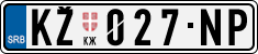 License plate of Serbia, Cars