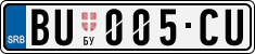 License plate of Serbia, Cars
