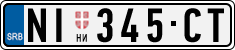 License plate of Serbia, Cars