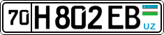 License plate of Uzbekistan, Private owners