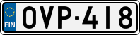 License plate of Finland, Cars