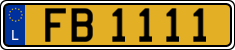 License plate of Luxembourg, 2003 year system