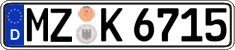 German license plate, Regular plates