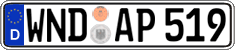 German license plate, Regular plates