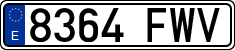 License plates of Spain, Ordinary (2000)