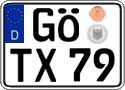 German license plate, Regular plates