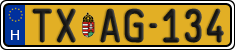 license plates of Hungary, Taxi (2022)