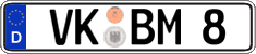 German license plate, Regular plates